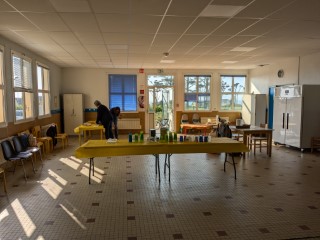 Préparation salle d'accueil